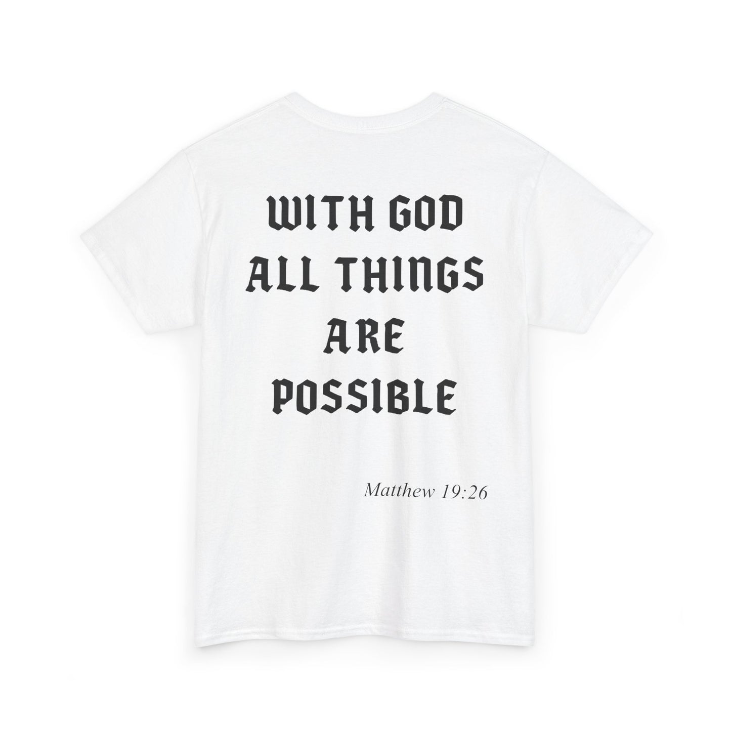 Unisex Cotton Shirt with Chapter - With God All Things Are Possible