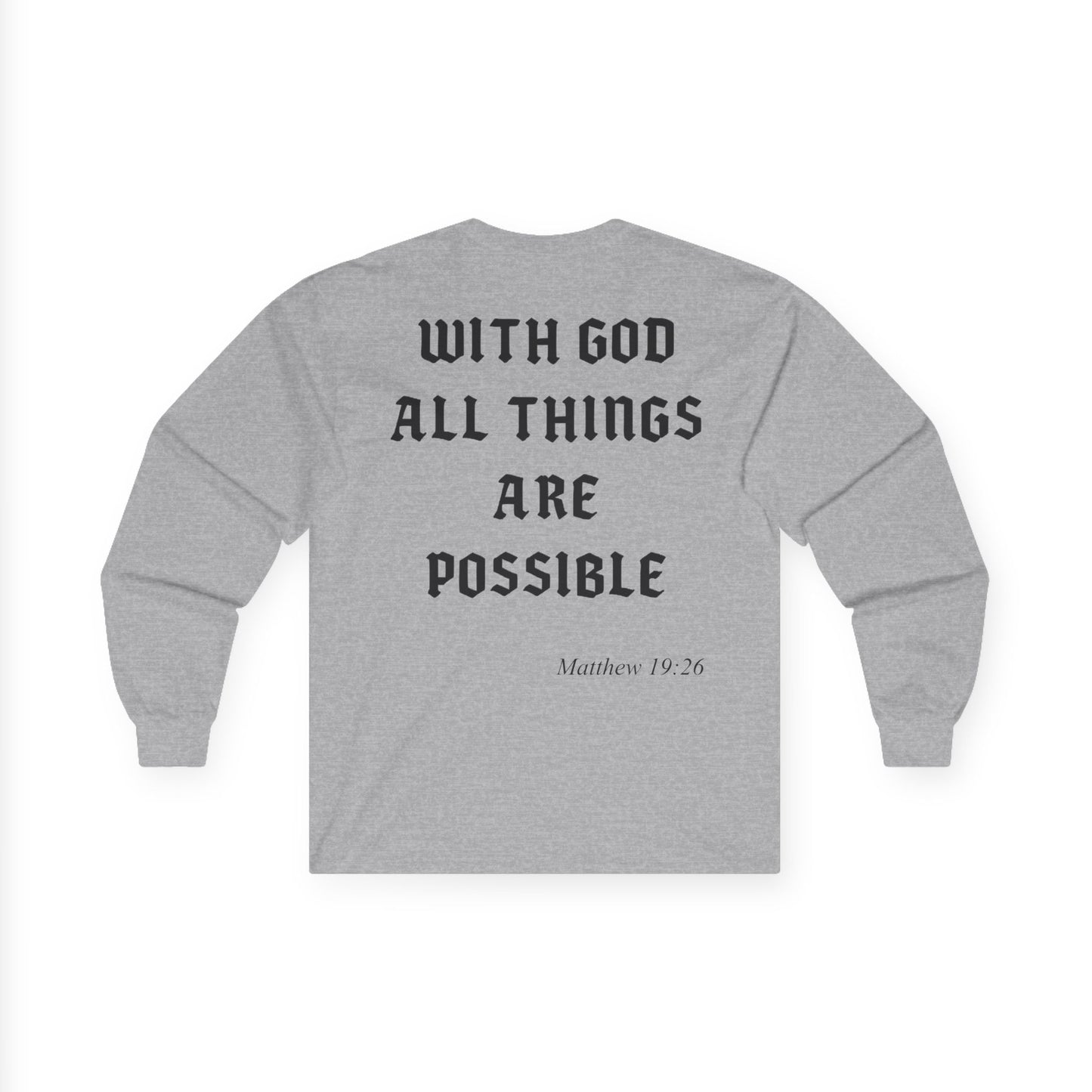 Unisex Sweatshirt with Chapter - With God All Things Are Possible