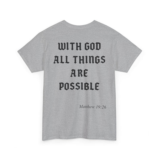 Unisex Cotton Shirt with Chapter - With God All Things Are Possible