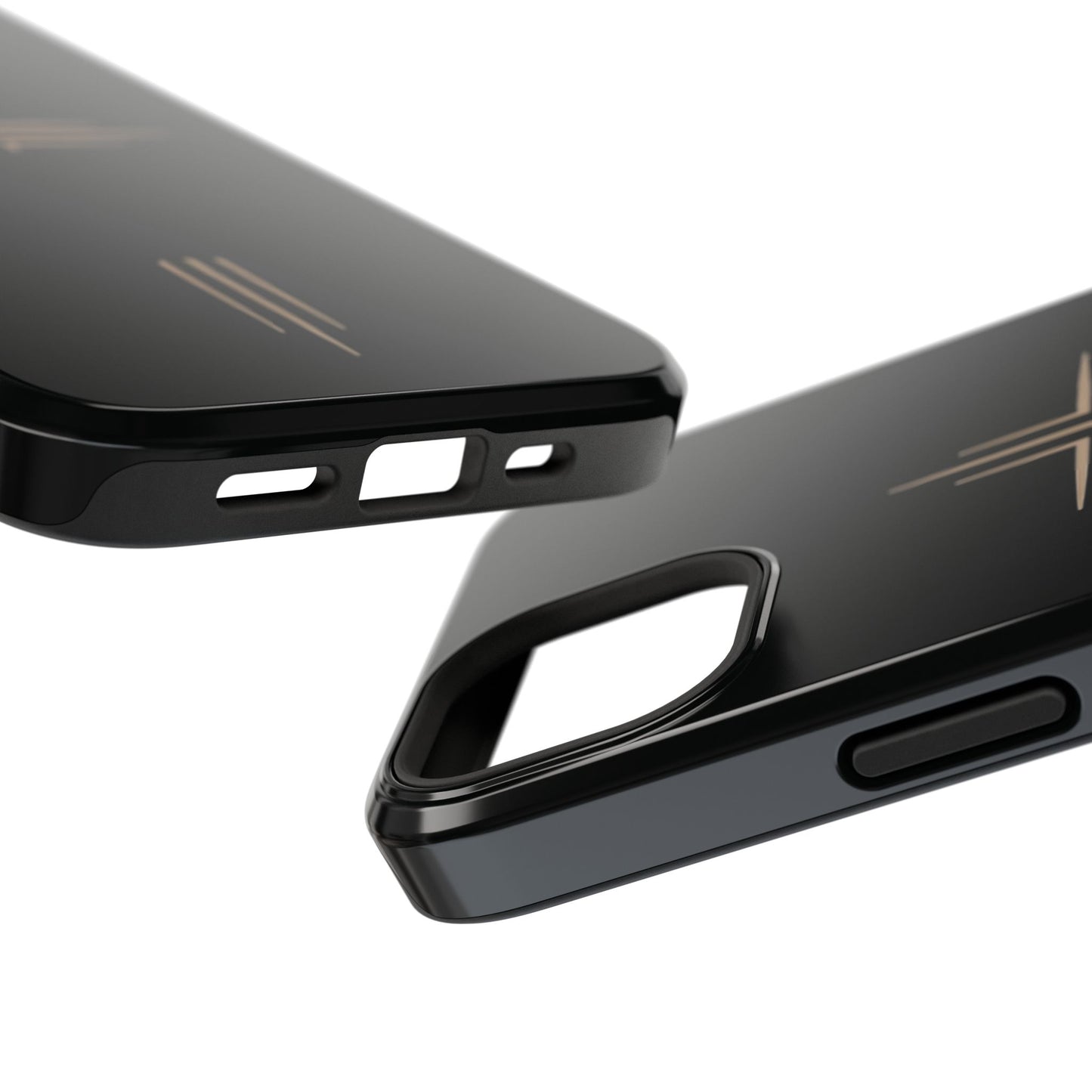 Black Impact-Resistant Cases with CROSSLINE Logo