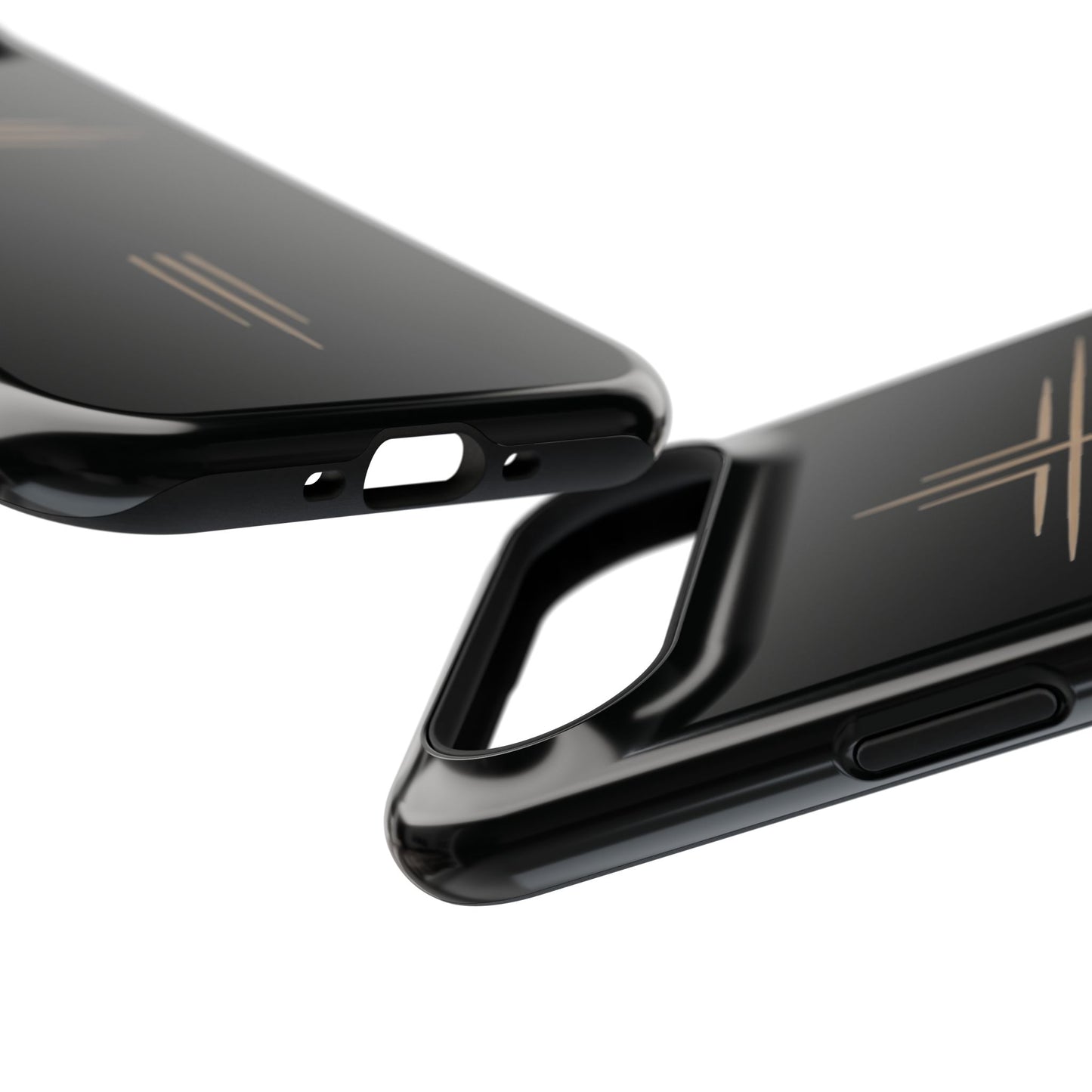 Black Impact-Resistant Cases with CROSSLINE Logo
