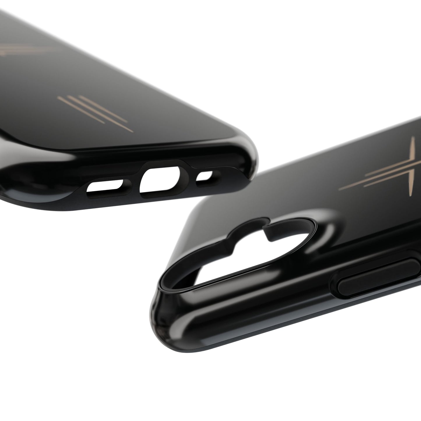 Black Impact-Resistant Cases with CROSSLINE Logo