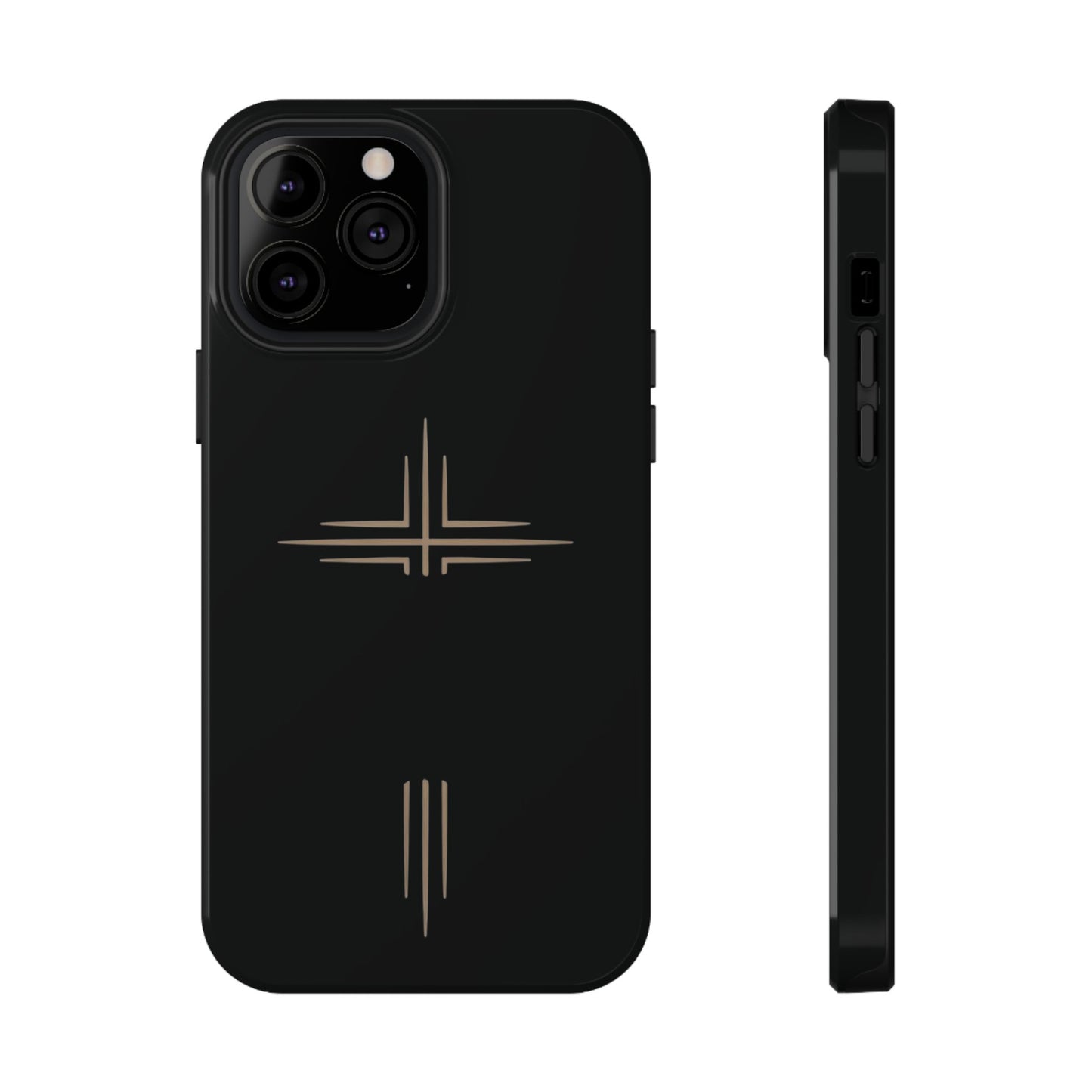 Black Impact-Resistant Cases with CROSSLINE Logo